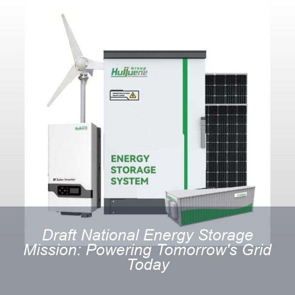 Draft National Energy Storage Mission: Powering Tomorrow's Grid Today